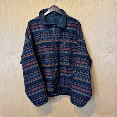 Pendleton Aztec Striped Wool Full Zip Windbreaker Jacket Mens XL Made in USA - Image 1 of 4