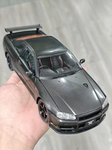 Nissan GTR R34 carbon fiber coated alloy car model 1 / 24 - Picture 1 of 8