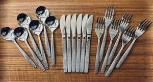 Vintage United Airlines Stainless Flatware 6 Settings / 18 Pieces MCM - Picture 1 of 12