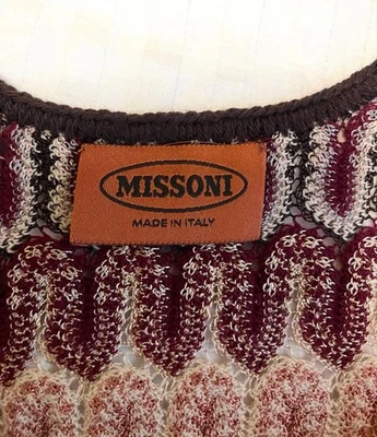 Camiseta sin mangas Missoni Mujer M Tejida Encaje Edición Limitada Un artículo popular para mujer. Corte Foto 1 de 4