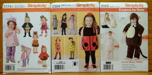Lot 3 S1774 S2304 S2068 Children's HALLOWEEN COSTUME Sewing PATTERNS New/Uncut D - Picture 1 of 7