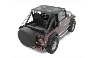 Bestop Soft Top Traditional Bikini Mesh Black Fits Jeep CJ7 Wrangler Each - Image 1 of 2