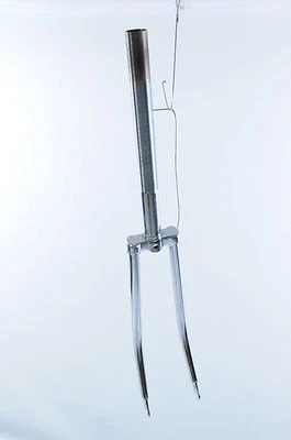 RARE 24 x 1 3/8" 60's/70's/80's RACING BIKE CHROME FORK 1" VERY LONG STEERER NOS - Image 1 of 2