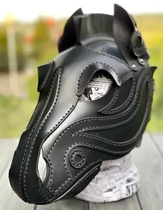 Horse leather mask Leather Pony Hood Pony play - Picture 1 of 12