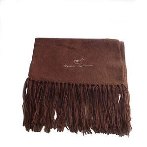 Scarf Genuine Brushed Dark Brown Alpaca Wool Scarf Hand Made in Peru & Ecuador - Picture 1 of 2