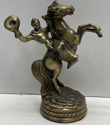 Vintage Horse & Rider Trophy Topper Cowboy - Image 1 of 4