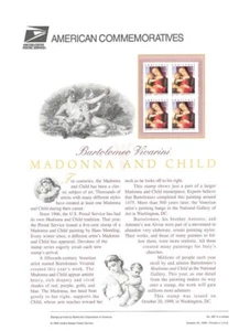 #587 33c Madonna & Child #3355 - USPS Stamp Panel - Picture 1 of 1
