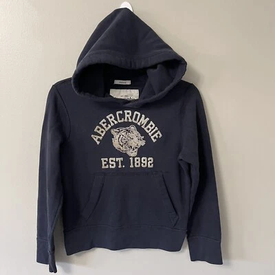 Sudadera con Capucha Abercrombie Blanco Tigre Estampado Gráfico Niños Talla Pequeña Usada en Excelente Condición Foto 1 de 4