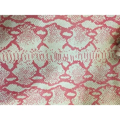 Venta #2 8"x8" - PIEL DE SERPIENTE rosa y blanco pieza de piel de cordero flexible Foto 1 de 2