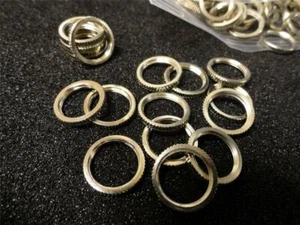 Panel Nut Round Knurled Plated Brass Thumb Ring-Nut QTY-4 15/32"-32 thread U55 - Picture 1 of 3