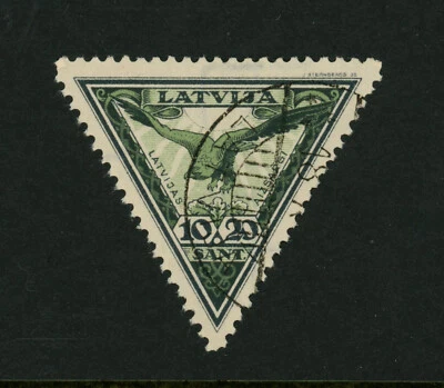 Латвия Scott # C136 VF б/у авиапочта марка Cat $25 - Изображение 1 из 2