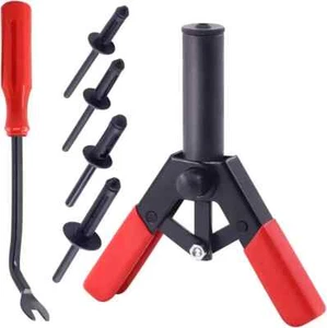 42 Pezzi Set Pistola Rivetto Plastica, Strumento di Rimozione Fissaggio e Universale - Foto 1 di 7