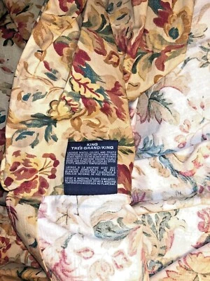 Ralph Lauren Rare HIGHGATE WOODS King Tan Floral fitted, flat sheet, Duvet Cover - Image 1 of 4