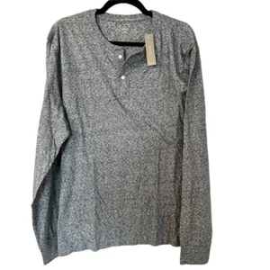 J. Crew Men's Dark Gray Long Sleeve Cotton Broken-In Henley Size XL NWT - Picture 1 of 8