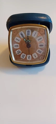 vintage travel clock KMART WEST GERMANY art deco plastic box Cover