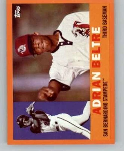 2022 Topps Pro Debut MiLB Legends Orange #MILB-14 Adrian Beltre /25 - Picture 1 of 2