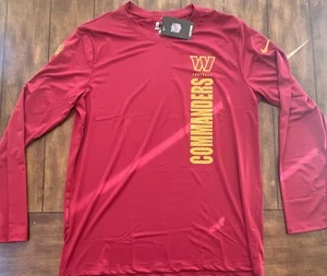 Camicia Washington Commanders manica lunga Dri-Fit XL NUOVA CON ETICHETTA - Foto 1 di 1