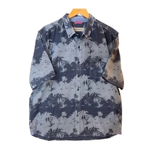 Tommy Bahama Mens Blue L Hawaiian Shirt Camp Short Sleeve Button Up Tropical - Picture 1 of 10