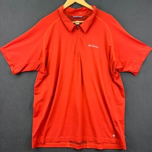 Columbia Camicia Uomo 2XL Rosso Manica Corta Polo Omni Freeze Zero Omni Stoppino Outdoor - Foto 1 di 15