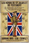 84160 Vintage French Canadian British Empire Enlist Wall Print Poster Poster