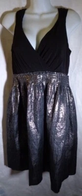 Max and Cleo dress sz 10 black silver metallic - Image 1 of 4