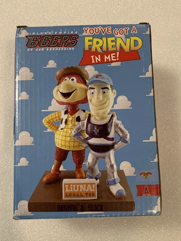 2019 INLAND EMPIRE 66'ers BERNIE & SLICK "TOY STORY" DISNEY MOVIE SGA BOBBLEHEAD Cover