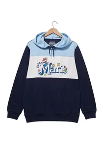 Nintendo Super Mario Sweater Puff Panel Hoodie Size 2XL Pullover New Nwt Plus Sz - Picture 1 of 15