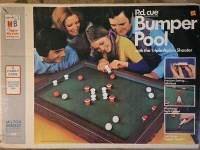 Vintage Milton Bradley p.d. Cue Bumper Pool in Original Box Complete - Image 1 of 4