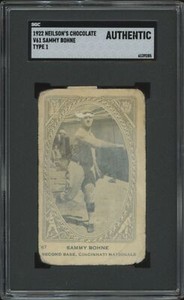 1922 NEILSON'S CHOCOLATE SAMMY BOHNE 67 POOR V61 TYPE 1 SGC A CINCINNATI REDS