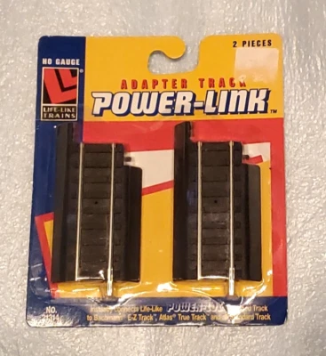 HO Gauge Life Like Trains Adaptor Track POWER-LINK 2pc Pack 21314 - Image 1 of 2