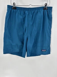 Bañador Patagonia Para Hombre Grande Azul Logo Parche Cordón Forrado Cintura Elástica - Imagen 1 de 14
