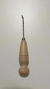 LESINA INGLESE PUNTA CURVA ACCIAIO TEMPERATO 264 MM 110 CON MANICO LEGNO - Foto 1 di 1