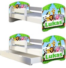 Letto per bambino Cameretta per bambino con materasso 140x70 & 160x80 Bianco