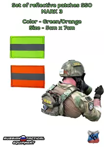 Set of reflective chevrons SSO MARK 3 (2 pcs green/orange) - Picture 1 of 1