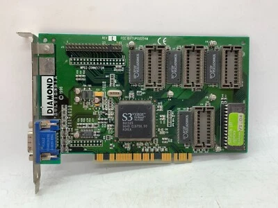 Diamond Stealth 3D 2000 S3 Virge 2MB RAM Video Card PCI FTUPCI3254M - Image 1 of 4