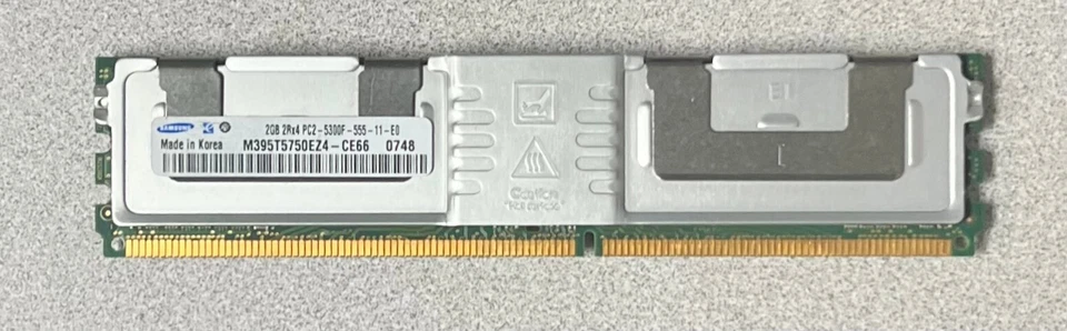 Samsung 2GB Fully Buffered 2Rx4 PC2-5300F-555-11-E0 M395T5750EZ4-CE66 - Image 1 of 1