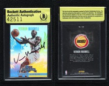 2013-14 Panini Crusade Blue Vernon Maxwell #133 BAS Certified BAS Encased Auto