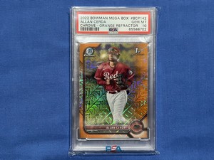 2022 Bowman Chrome Prospects Allan Cerda Orange Mojo Refractor /25