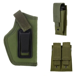 Universal IWB Gun Holster with Double/Single Pistol Magazine Pouch for Glock 9mm - Picture 1 of 17