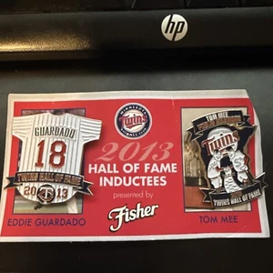 Minnesota Twins Hall Of Fame Inductees 2013 Eddie Guardado Tom Mee MLB Pin - Picture 1 of 3