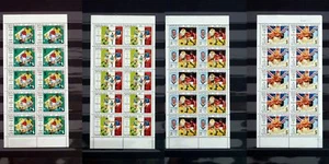 FOOTBALL SOCCER 1972 SHEETS OF10 MNH ERROR: ON "5 FR" 4 ST.W/O OVERPRINT RARE - Picture 1 of 1