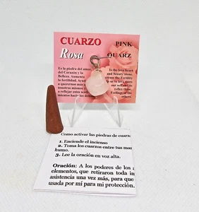 ROSADO CUARZO AMULETO ATRAE AMOR BUENA SUERTE DINERO PIEDRA 100% ORIGINAL 1 PIEZA - Imagen 1 de 2