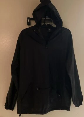 Huf Men’s Black Windbreaker Jacket M Medium Chest 42” 44” Flags Used - Image 1 of 4