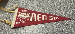 Boston Red Sox Baseball Vintage Felt Mini Pennant 12x5 Fenway Park - Picture 1 of 1