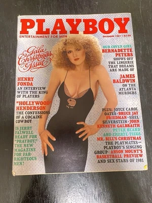 1981 Playboy Magazine December Bernadette Peters Christmas Issue VG+ - Image 1 of 3