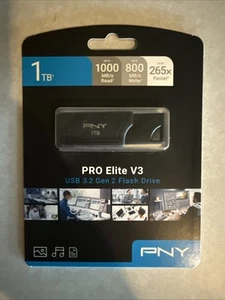 PNY 1TB Pro Elite V3 USB 3.2 Gen 2 Flash Drive - P-FD1TBPROV3-GE - Photo 1/2