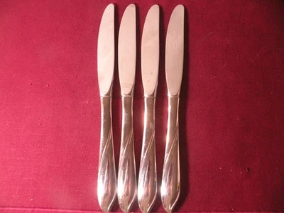 Set Of 4 Dinner Knives Knife Gorham Americraft Stainless Silverware LISA 8 3/8" - Image 1 of 4