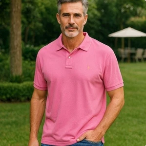 Polo Ralph Lauren Golfshirt Vintage Rosa Kurzarm Herren Größe M - Bild 1 von 4