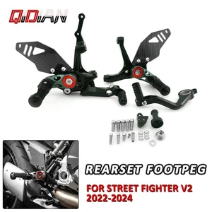 CNC Motorcycle Footpeg Footrest Rear Set Pedal For Streetfighter V2 2022-2024 - Picture 1 of 7