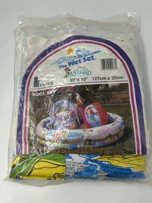 Vtg Intex Disney Little Mermaid The Wet Set Pool Set New Open Package No Ball - Image 1 of 4